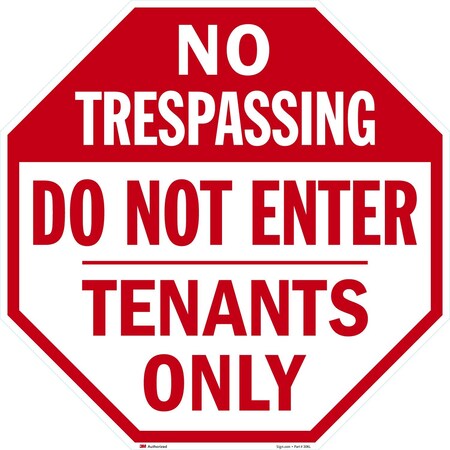 Lyle No Trespassing Do Not Enter Tenants Only, 30x30, Engineer Grade, White G-15502-EG_30x30