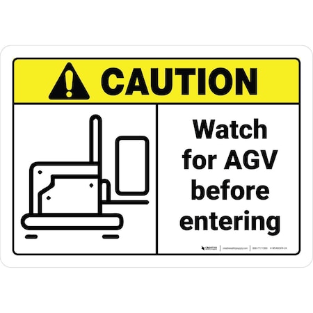 Creative Safety Supply Wall Sign, 18 in Height, 24 in Width, Vinyl and permanent pressure sensitive adhesive WS490974-24-PS