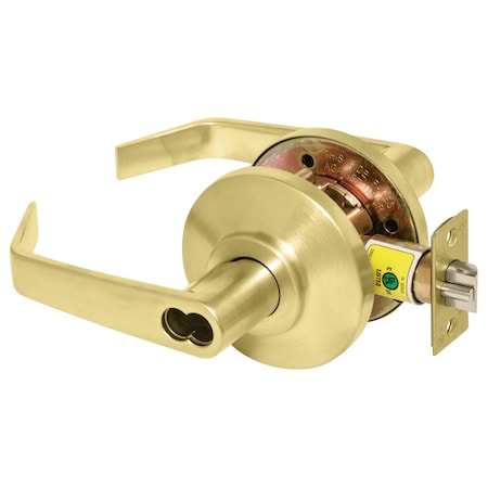Best Grade 2 Entry Cylindrical Lock, 15 Lever, SFIC Less Core, Satin Brass Finish 7KC37AB15DSTK606