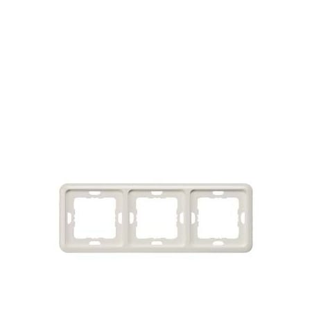 Siemens DELTA profil, titanium white frame 3-fold, 222x 80 mm 5TG1813