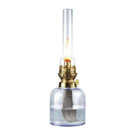 Kings County Tools Oil Lamp 15.5 in Decorative Lamp with Antique-Style Glass Body & Brass Accents Large Kerosene GW78A05-07
