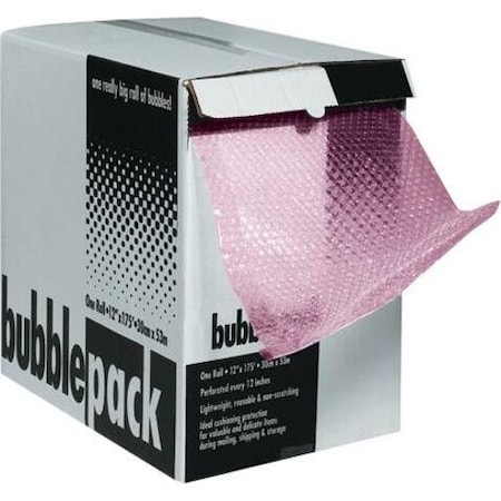 Partners Brand Anti-Static Bubble Dispenser Packs, 3/16" x 12" x 175', Pink, 1/Each BD31612AS