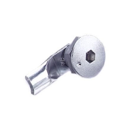 Southco Quarter-Turn Cam Latch, 8 mm Hex Recess, 6mm .24 in Grip, Sealed Zinc Alloy, Chrome Plated E5-1-011-041