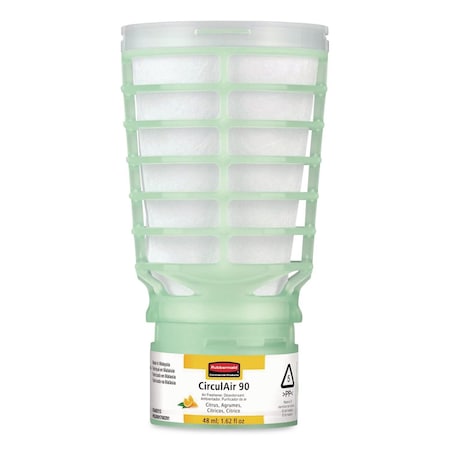 Rubbermaid Commercial CirculAir 90 Passive Air Care Refill, Citrus, 1.62 oz FG402113