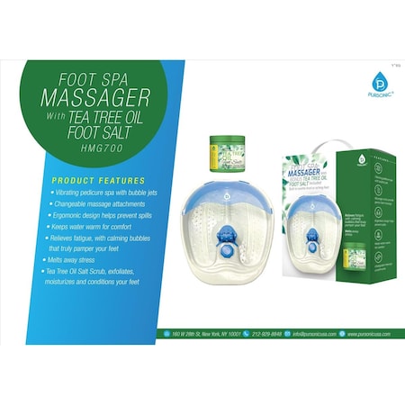 Step-Up Relief Foot Bath/Spa Massager  with BONUS Foot Salts ST3294268
