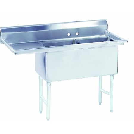 Advance Tabco Fabricated Sink 2-compartment 18 in. left drainboard FS-2-2030-18L