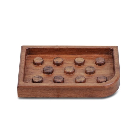 Homeroots Designer Genuine Teak Soap Dish 475848