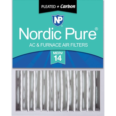 Nordic Pure 16x20x5 (4 3/8) Honeywell Replacement Air Filters MERV 14 Plus Carbon 1 Pack (16x20x5HM14+C-1)