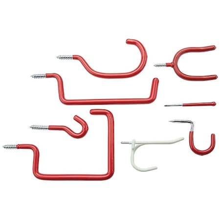 National Hardware V2240 Hook Assortment, Steel, Red, Zinc N112-034