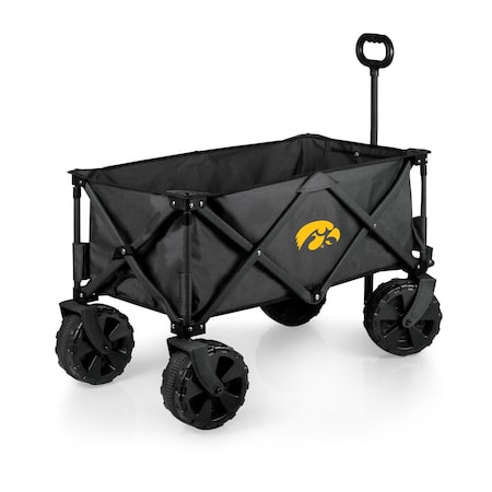 Picnic Time Family Of Brands NCAA Iowa Hawkeyes Adventure Wagon Elite All-Terrain Folding Beach Wagon 741-85-679-224-0