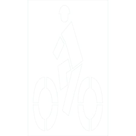 Lyle Man Riding Bike Symbol, 48x78, Non-Reflective, None G-16707-NS_48x78