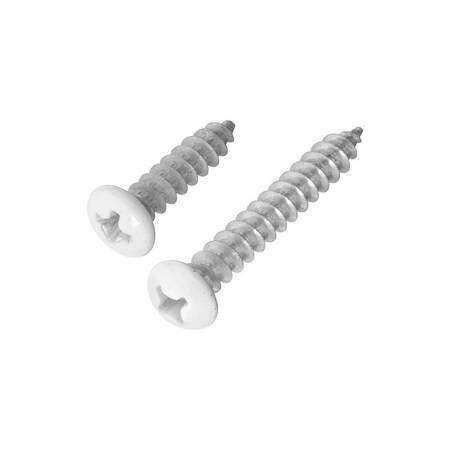 National Hardware V108S Bracket Screw, Steel, White, 4PK N262-030