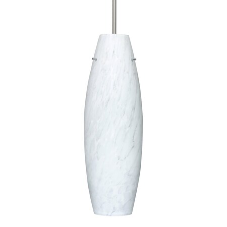 Besa Lighting Besa Suzi 18 Pendant, Carrera, Satin Nickel Finish, 1x 11W LED 1JT-412719-LED-SN