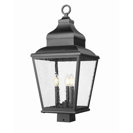 Z-Lite Raphael Sand Black 3 Light Outdoor Post Mount Fixture 5029PHBS-BK