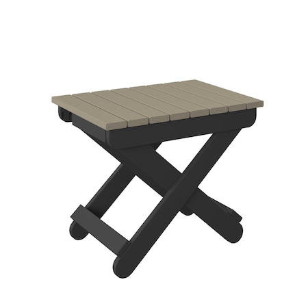 Polybird FOLDING END TABLE.      WEATHERWOOD AND BLACK POLYBIRD P46