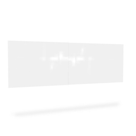 Ghent Flyte Duo Double-Sided Frameless Magnetic Whiteboard, 4' x 16', White, Two Piece FLYD-416-GM-WH-2P