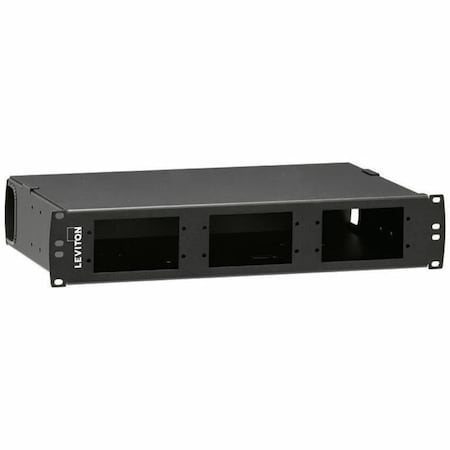Leviton RACK-MT ENCLOSURE OPT-X 500I, EMPTY, ADD PLATES/MODS/TRAYS, 2U 5R2UL-F06