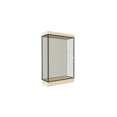 Ghent Lighted Floor Display Case 48x76x20, 6" Base, Bronze 92LFWH-BZ-BGW