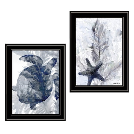 Set Of Two Ocean 2 Black Framed Print Wall Art, 2PK