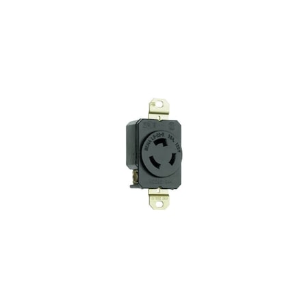 Pass & Seymour Locking Outlet, Black, NEMA L5-20r, 125-Volt L520RCCV3