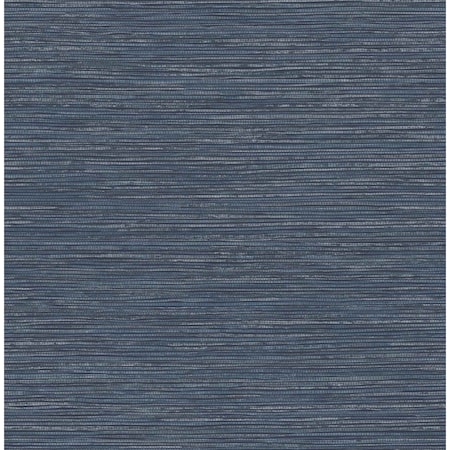 Advantage Alton Indigo Faux Grasscloth Wallpaper 4125-26712