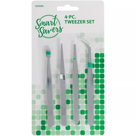 Smart Savers Assorted Style Tweezer Set, 4-Piece HW077