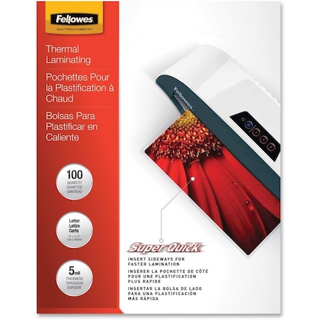 Fellowes LAMINATING POUCH LETTER 11.5IN X 9IN LANDSCAPE 5MIL 100PK 5223001
