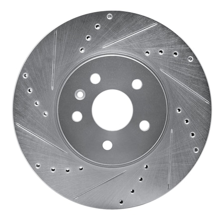 Dynamic Friction Co DFC Brake Rotor - Drilled and Slotted - Silver 631-45020L