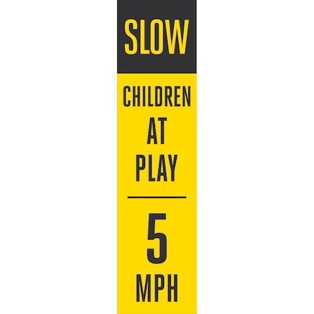 Lyle Slow Children At Play 5 MPH, 7.5x29.5, Engineer Grade, Yellow G-16967-ED_7.5x29.5