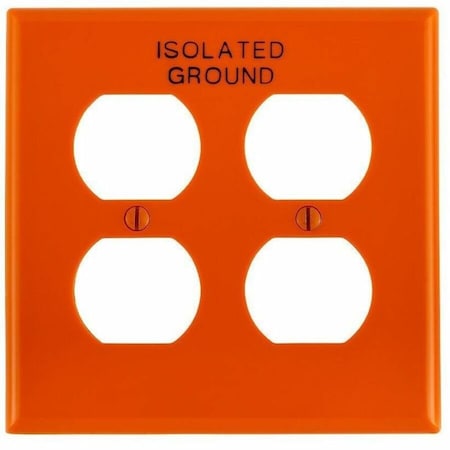 Leviton Receptacle Wallplate, Standard Size, Gang 2, Orange 80716-OIG
