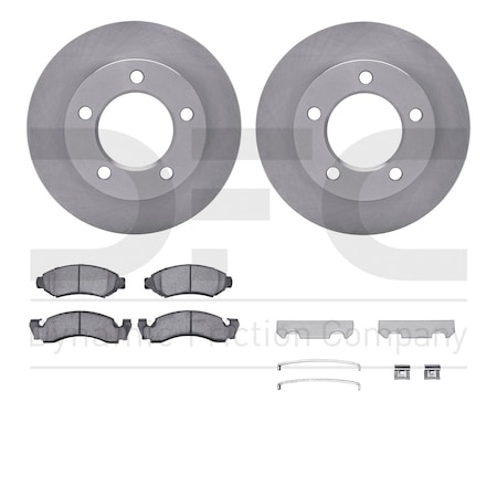 Dynamic Friction Co DFC Brake Rotor- Heavy Duty Brake Pad includes Hardware 6412-54025