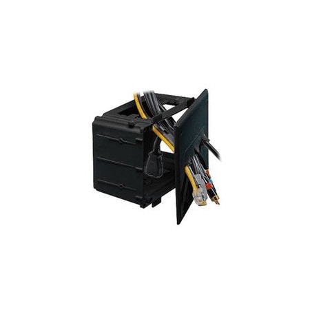 Cable Wholesale Recessed Media Box, Black 45-0010-BK