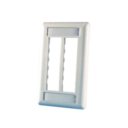 Ortronics 6-PORT FLUSH MOUNT UNLOADED, SINGLEGANG TRACJACK, FOG WHITE 40300545
