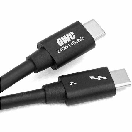 Owc 0.7M (28") Thunderbolt 4 (USB-C) Cable for Thunderbolt And USB-C Devices - Black OWCCBLTB4C0.7M