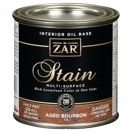 United Gilsonite Lab Zar Stain 1/2 Pt A Ged Bourbon Interior 11506