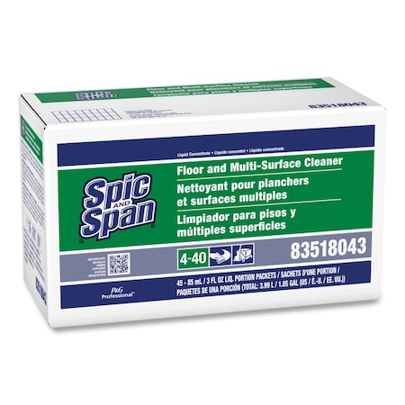 Spic And Span Liquid Floor Cleaner, 3 oz Packet, PK45 ECO EP-BL12