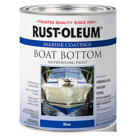 Rust-Oleum Boat Antifouling Paint, 1 qt, Blue, Epoxy 207013