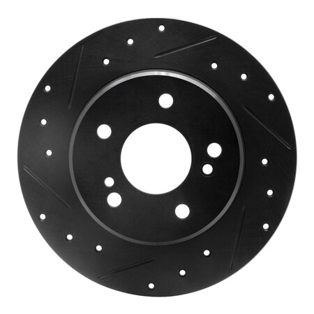 Dynamic Friction Co DFC Brake Rotor - Drilled and Slotted - Black 633-63013L