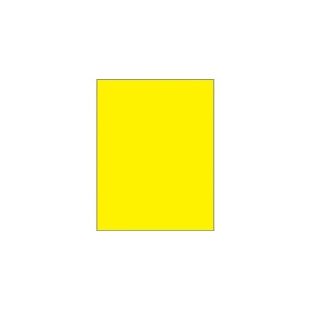 Bubblefast 8 1/2 x 11'' Fluorescent Yellow Removable Rectangle Laser Labels-1 Label per Sheet BFLL420YE