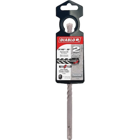 Diablo SDS-Plus 7/16'' x 8'' Carbide-Tipped Rotary Hammer Drill Bit DMAPL2280