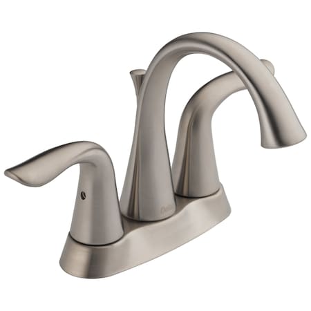 Delta Lahara Two Handle Tract-Pack Centerset Bathroom Faucet In Stainless 2538-SSTP-DST