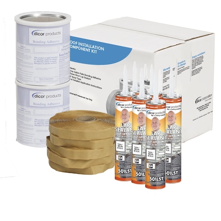 Dicor For Installation Of Tan EPDM And TPO, RV Roof Membrane W/ 2 Gal Water Based Adhesive 401-CK-T