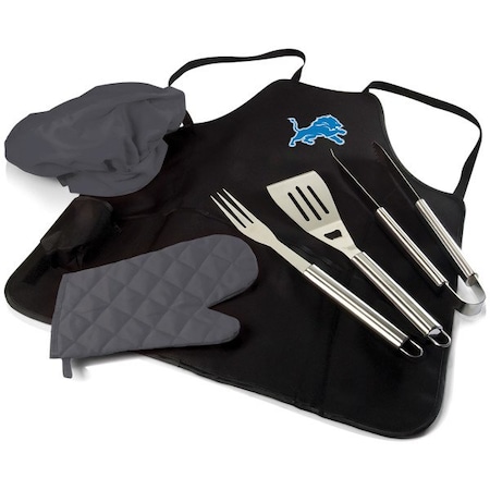 Picnic Time Family Of Brands NFL Detroit Lions - BBQ Apron Tote Pro Grill Set 635-88-179-114-2