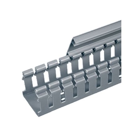 Panduit Wire Duct, Wide Slot, Gray, L 6 Ft H1.5X2LG6