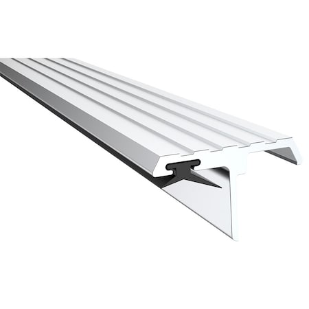 Pemko 355CV84 84" T Overlapping Astragal with Vinyl Clear Aluminum 355CV84