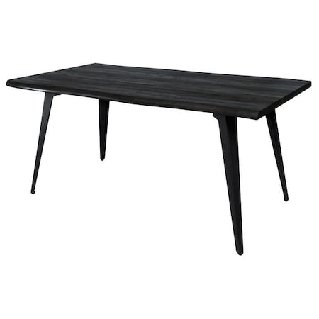 Leisuremod Rectangular 63 in W, 30 in L, MDF/Metal, Ebony RTM63BL