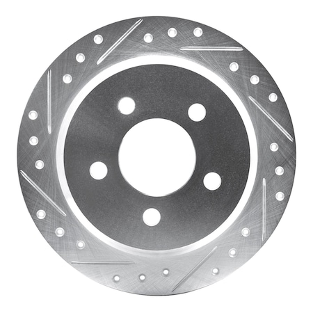 Dynamic Friction Co DFC Brake Rotor - Drilled and Slotted - Silver 631-42023L
