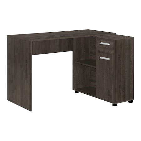 Homeroots 46" Brown Wood L Shape Computer Desk 489903