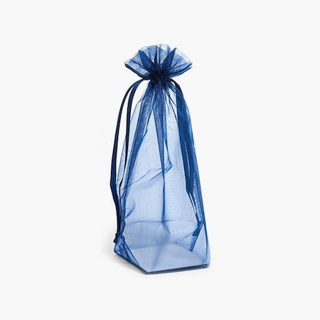 Nashville Wraps Navy Square Gusseted Sheer Bag, 3x3x9, 10PK GHB339NB