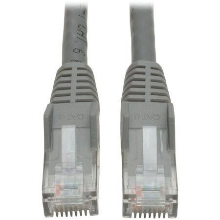 Eaton Tripp Lite Series Cat6 Gigabit Snagless Molded UTP Ethernet Cable RJ45 M/M, PoE, Gray, 3 ft. N201-003-GY